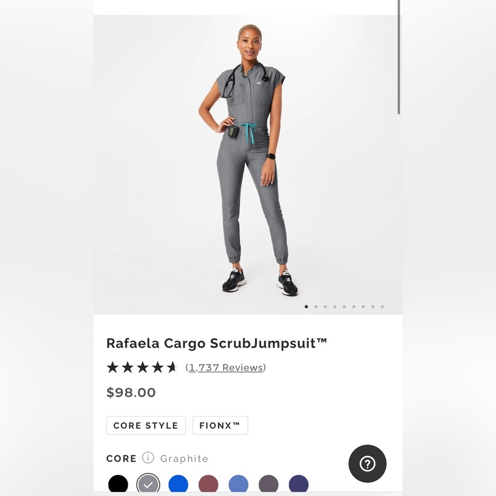 FIGS Rafaela Cargo ScrubJumpsuit